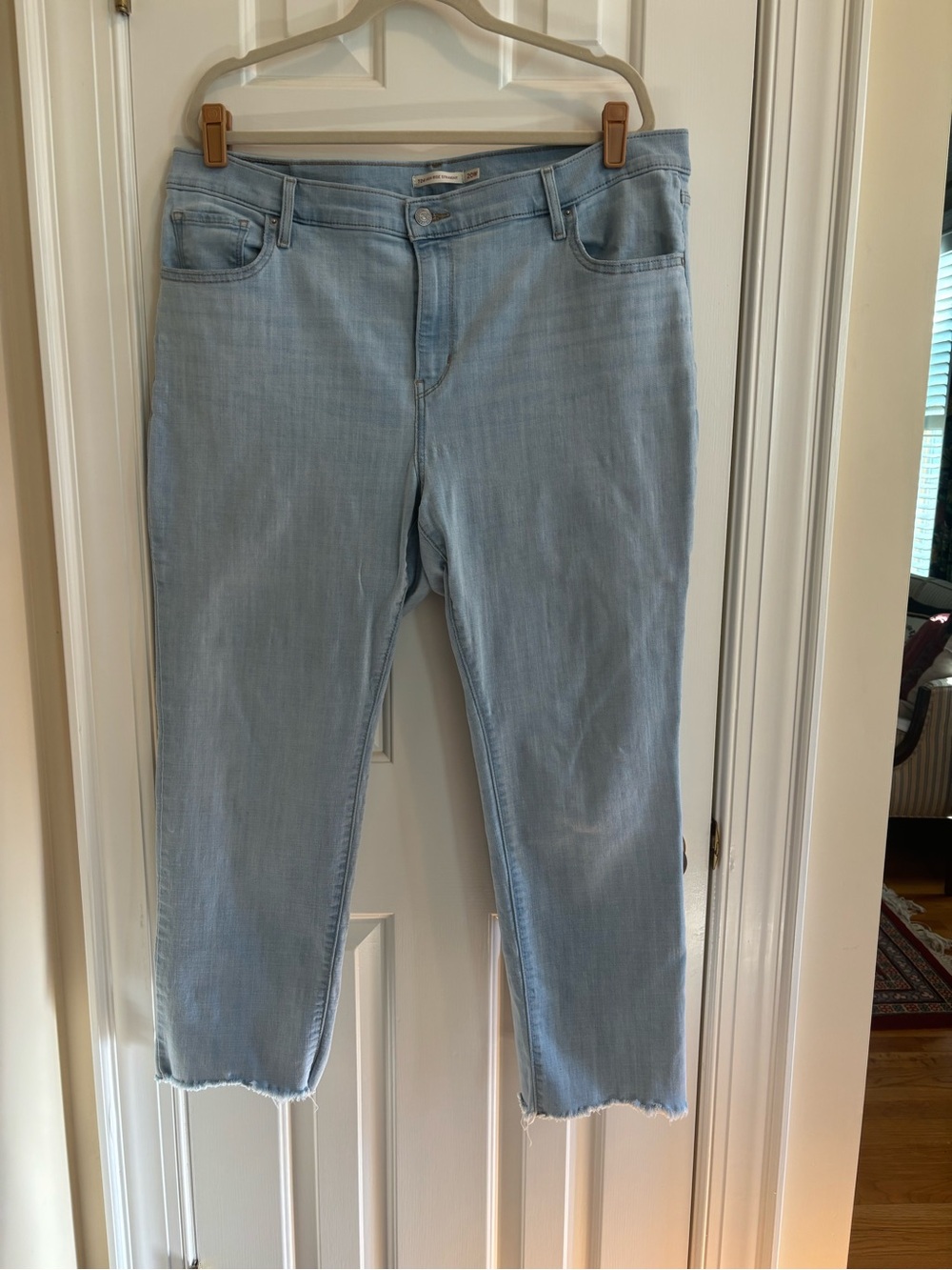 Levi's Light Blue 724 High Rise Straight Ankle Jeans